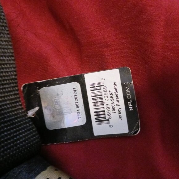 Licenced NFL New Orleans Saints Womans Black and Gold Shoulder Bag with Tag - Picture 2 of 6